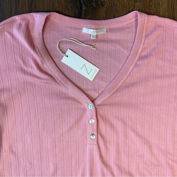 🆕 Z SUPPLY The Blush Dusk Pointelle Top SZ LG - Picture 3 of 5